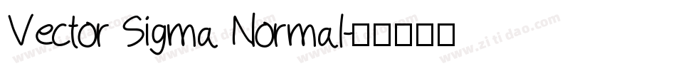 Vector Sigma Normal字体转换